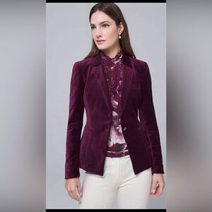 White House Black Market Velvet Blazer Women’s Size 4